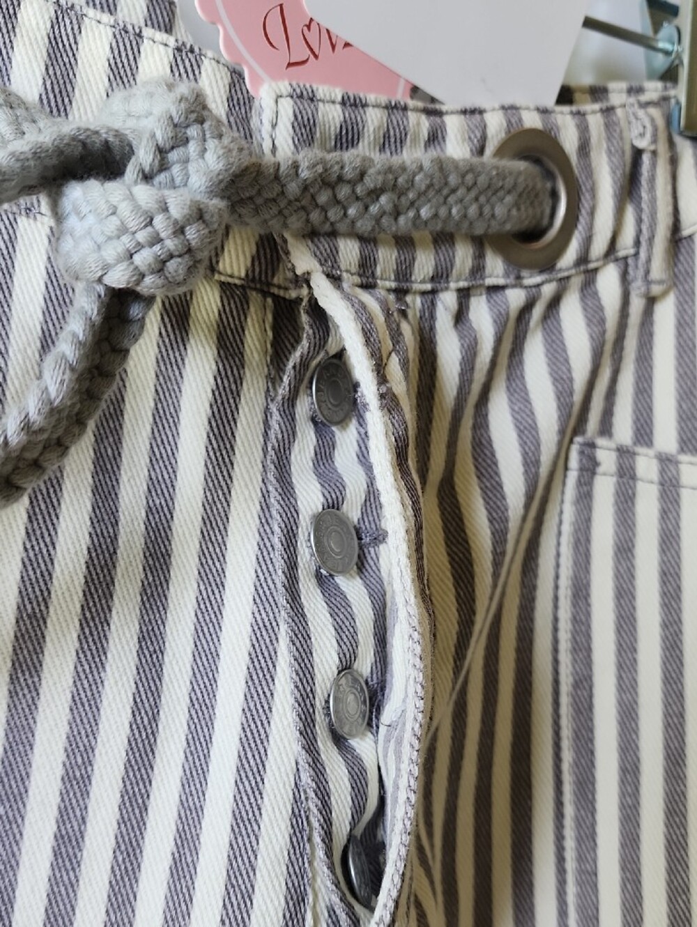 LOV LOV | Striped Drawstring Jeans - Picture 9 of 10